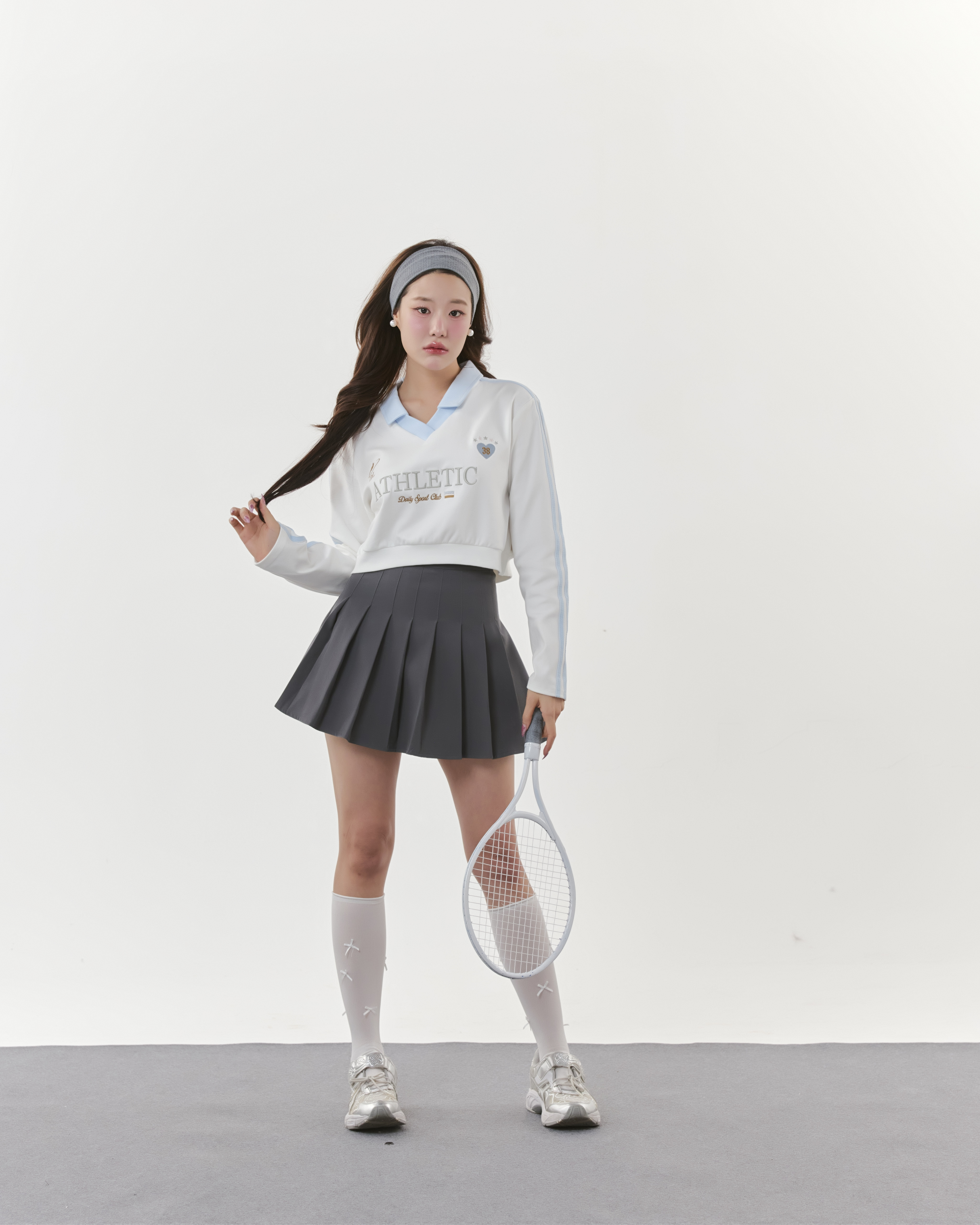Home run skirt🥍 (Pure grey)