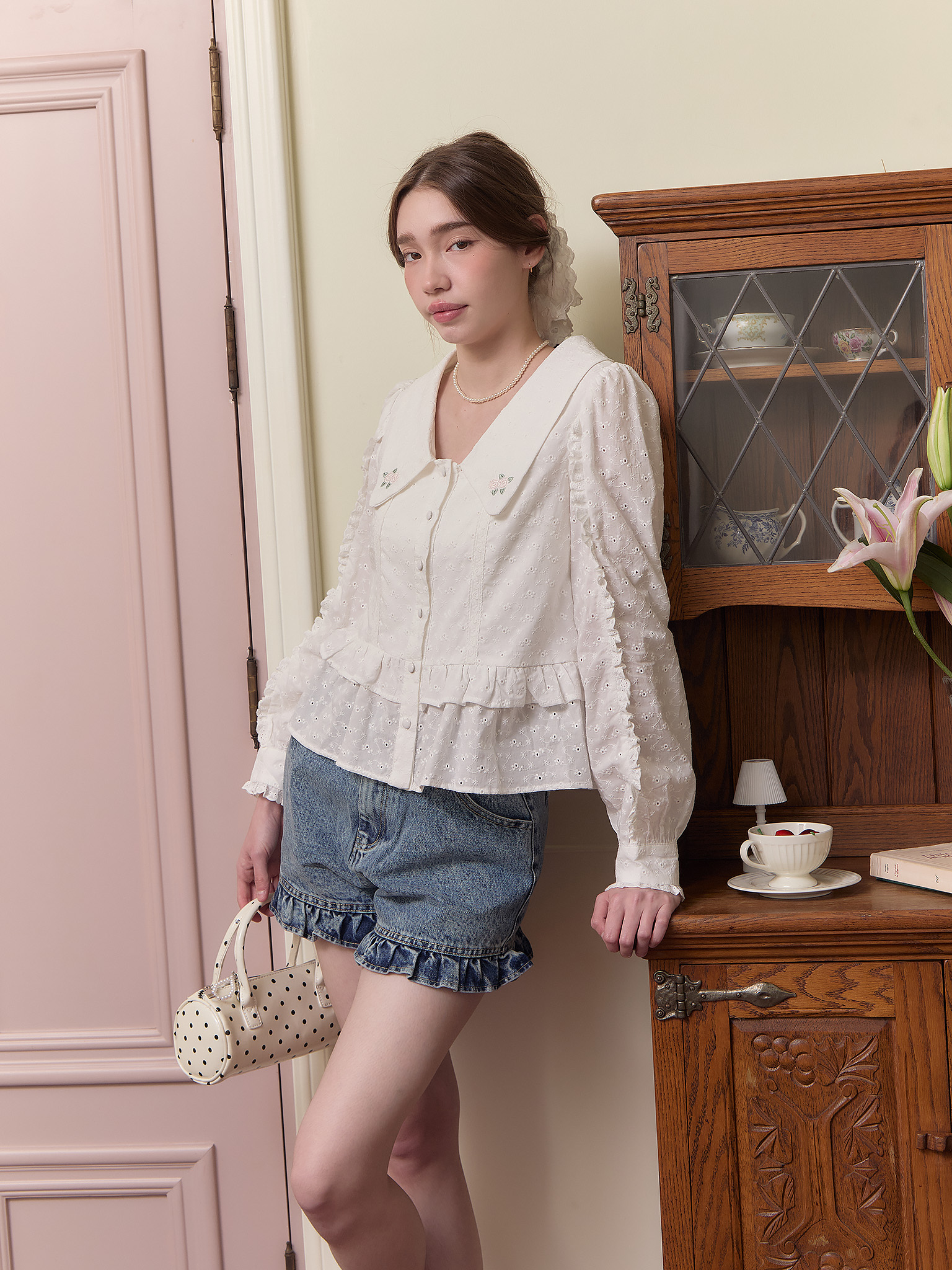 Lacey top (White)