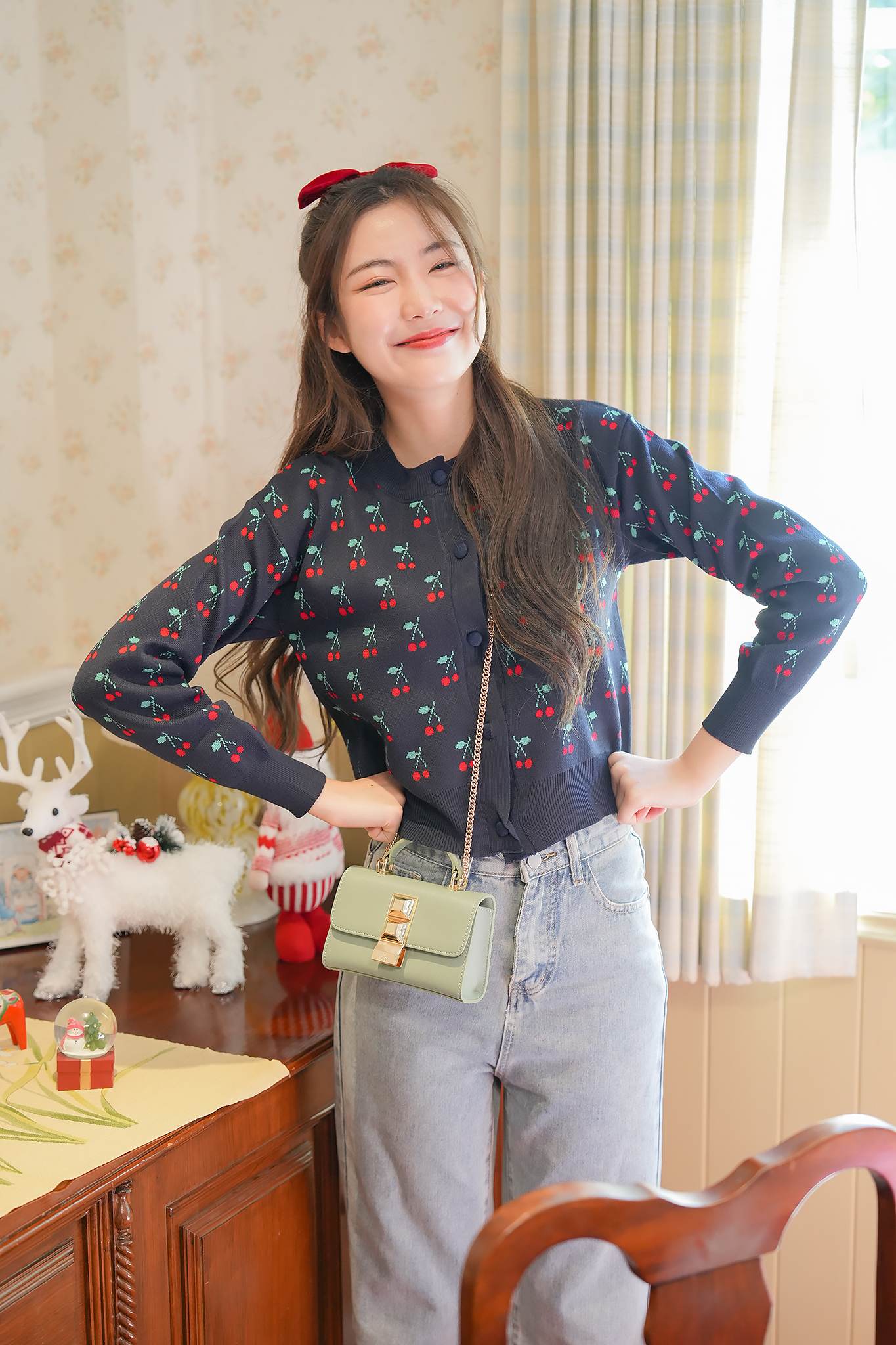Jolie cardigan🍒 (Navy)