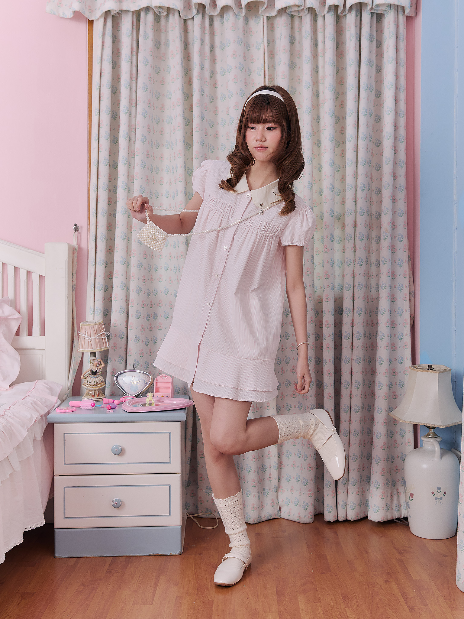 Bella dress (Stripe pink)