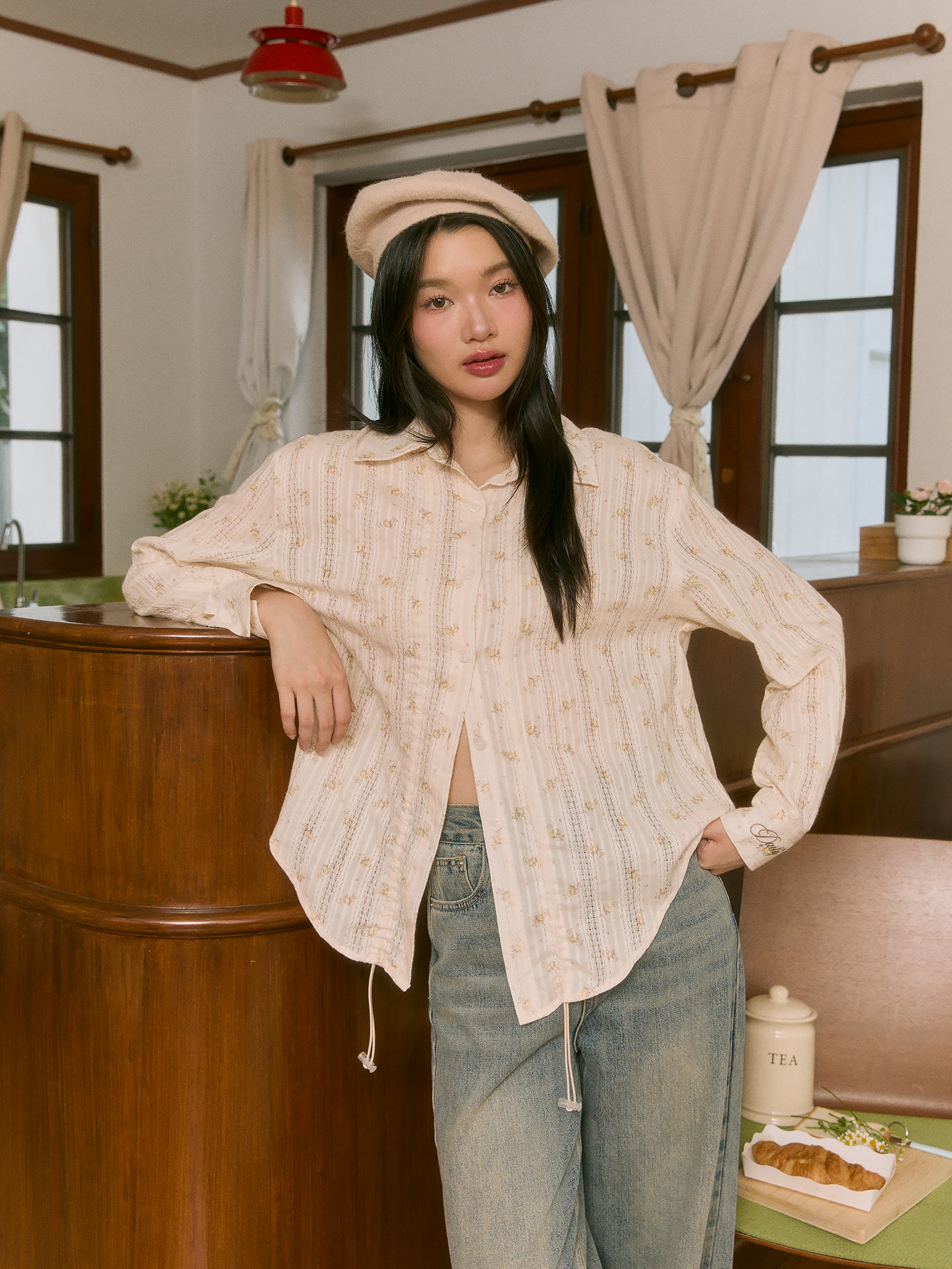 Floral shirt (yellow)