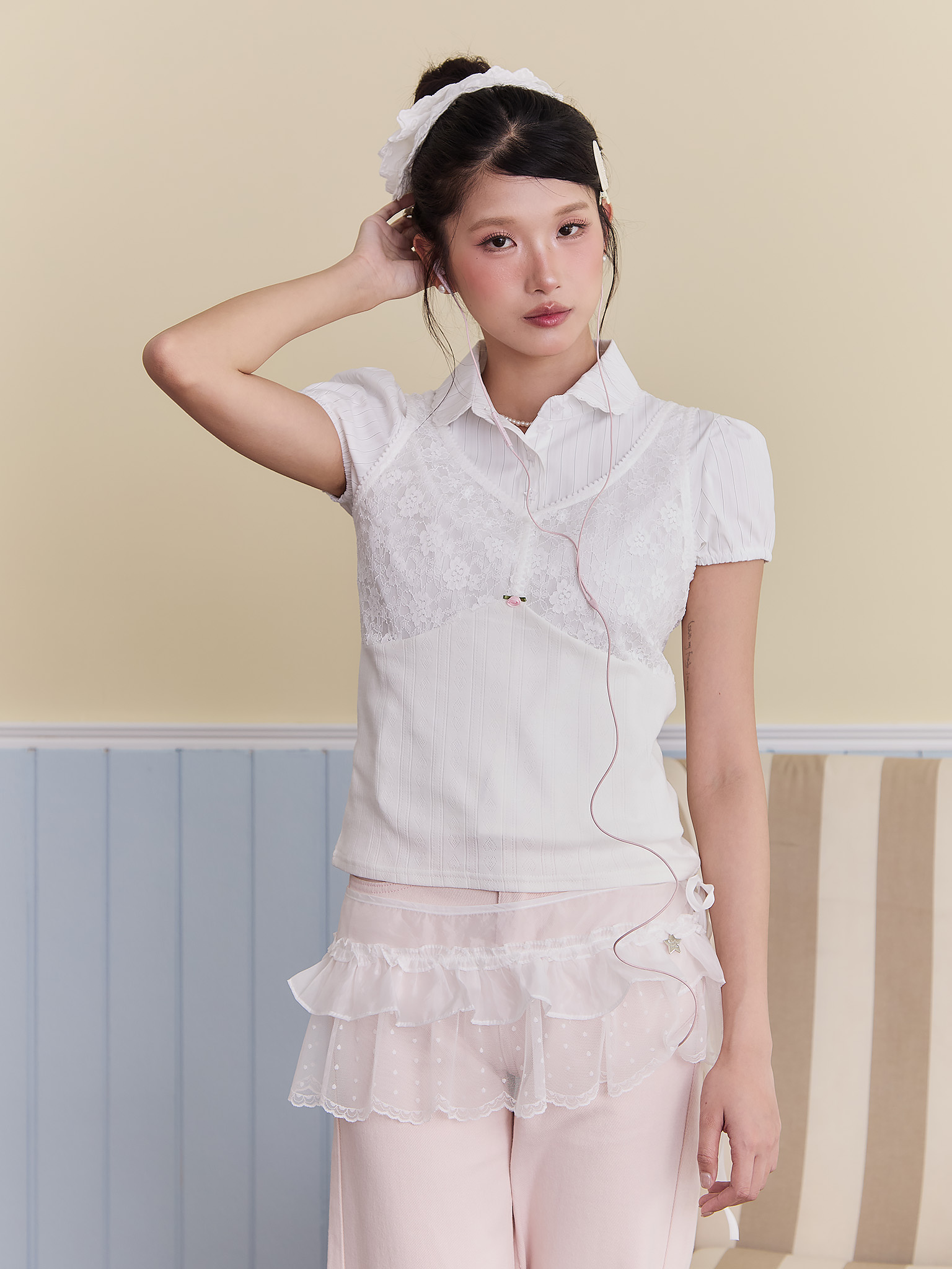 Tamtam top set (White)