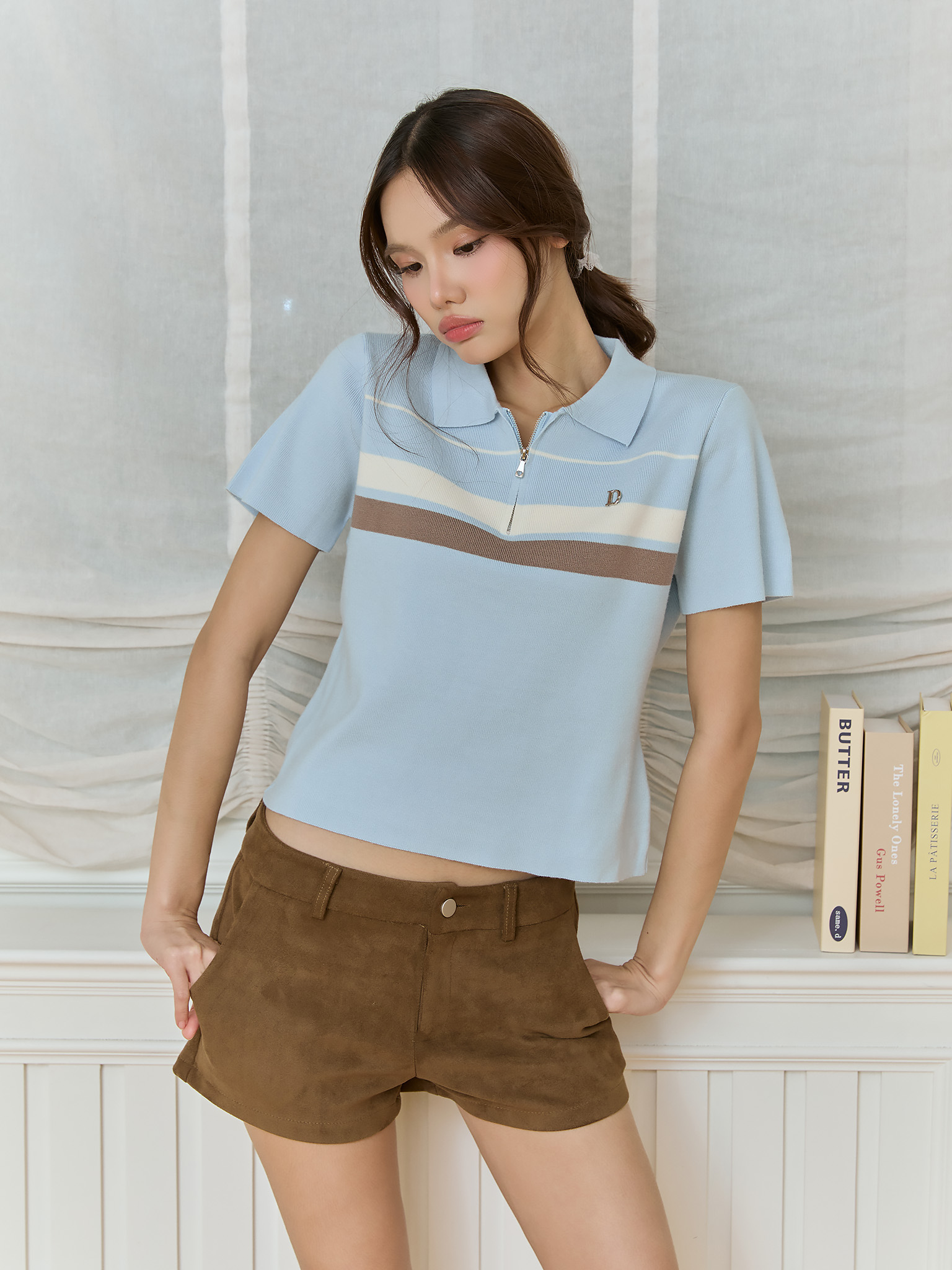 Hazel polo shirt (Sky)